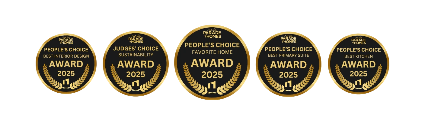 Five 2025 Salt Lake Parade of Homes award medallions won by Project One