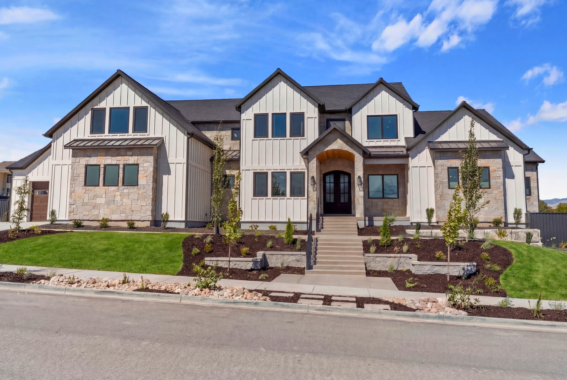 Front exterior of Project One, the largest certified passive house in the world